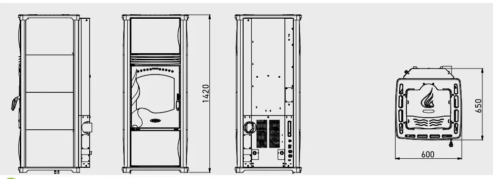 Termostufa a pellet LINCAR modello ANNARITA 3.0 SA e ANNARITA 3.0 SA/SA VT - immagine 3
