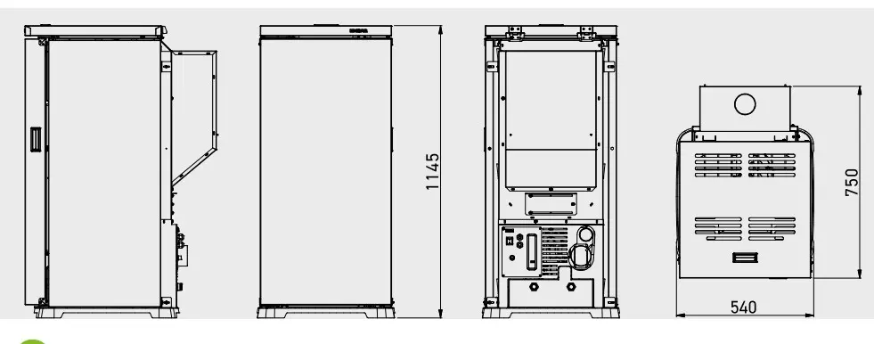 Termostufa a pellet LINCAR modello 740 - SAC EVO - immagine 3