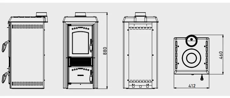 Stufa a legna LINCAR modello GIOIA 3.0 - immagine 4