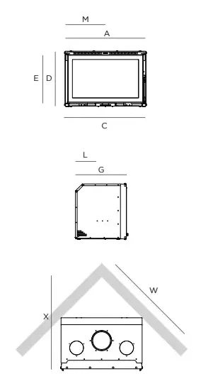 Inserto a legna CLIMA CALOR modello VISUAL 70HP 8,3 kW - immagine 2