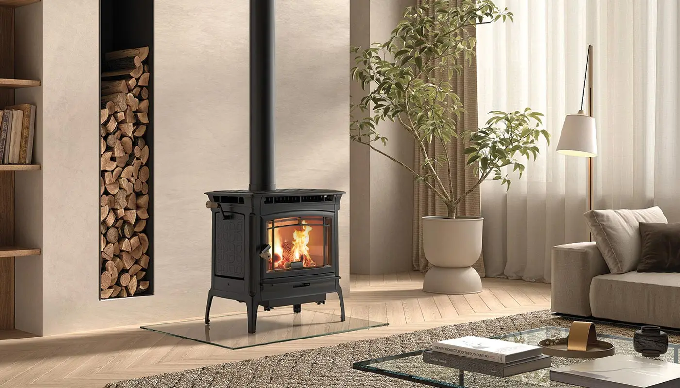 Stufa a legna HERGOM modello MANCHESTER TruHybrid - immagine 2