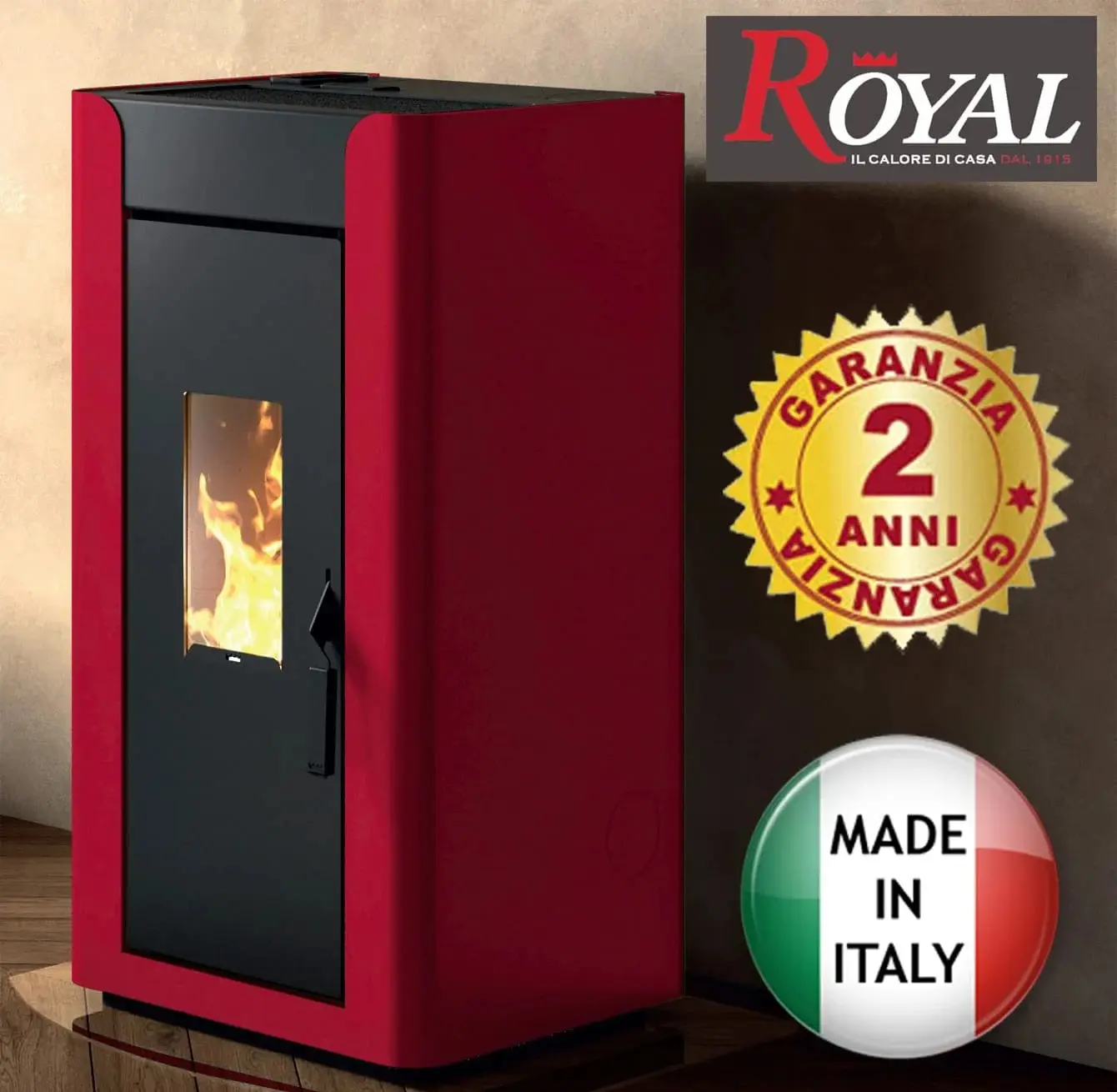 Stufa a pellet Canalizzabile PALAZZETTI ROYAL modello ALIDA AIR 120 12 kW - immagine 3