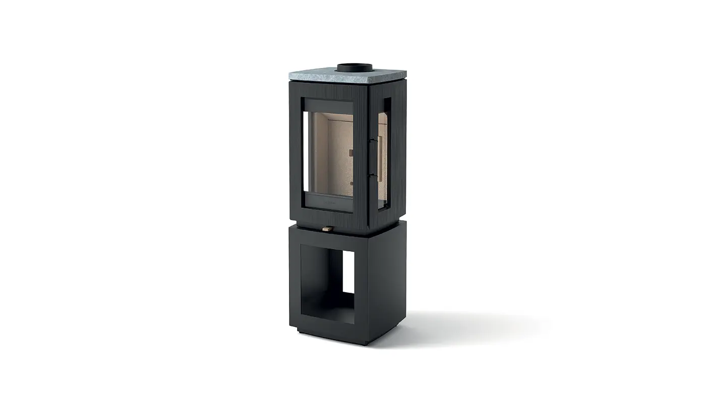 Stufa contemporanea a legna HERGOM modello GLOW 5S - immagine 14