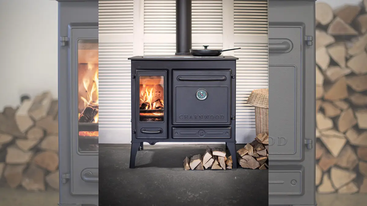 Stufa classica a legna con forno CHARNWOOD modello HAVEN 5 stelle 8kW